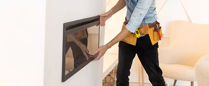 Metal Fireplace Installation in Walker, Michigan